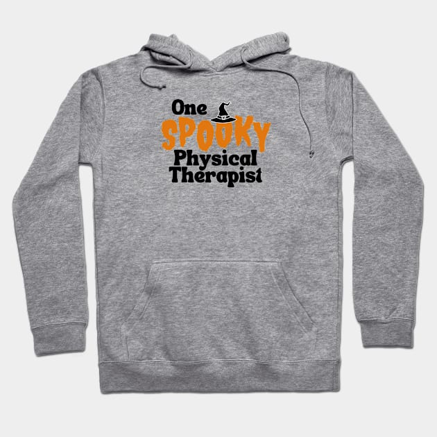 Physical Therapy Halloween Design with Black Letters Hoodie by MadebyOTBB